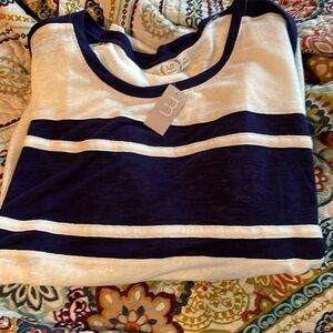 Maurices white and blue top